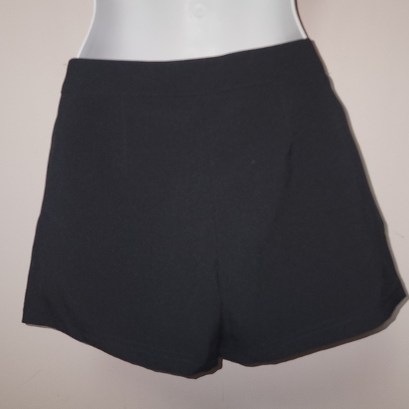 Space Girl-Z Clothing Black Polyester Short Shorts Side buttons M - Picture 4 of 9